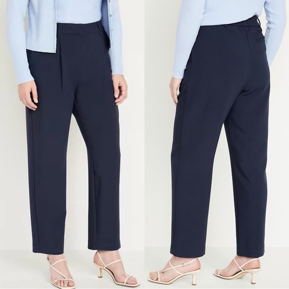 NWT Old Navy Women’s Extra High-Waisted Taylor Trouser Straight Pants in Navy L